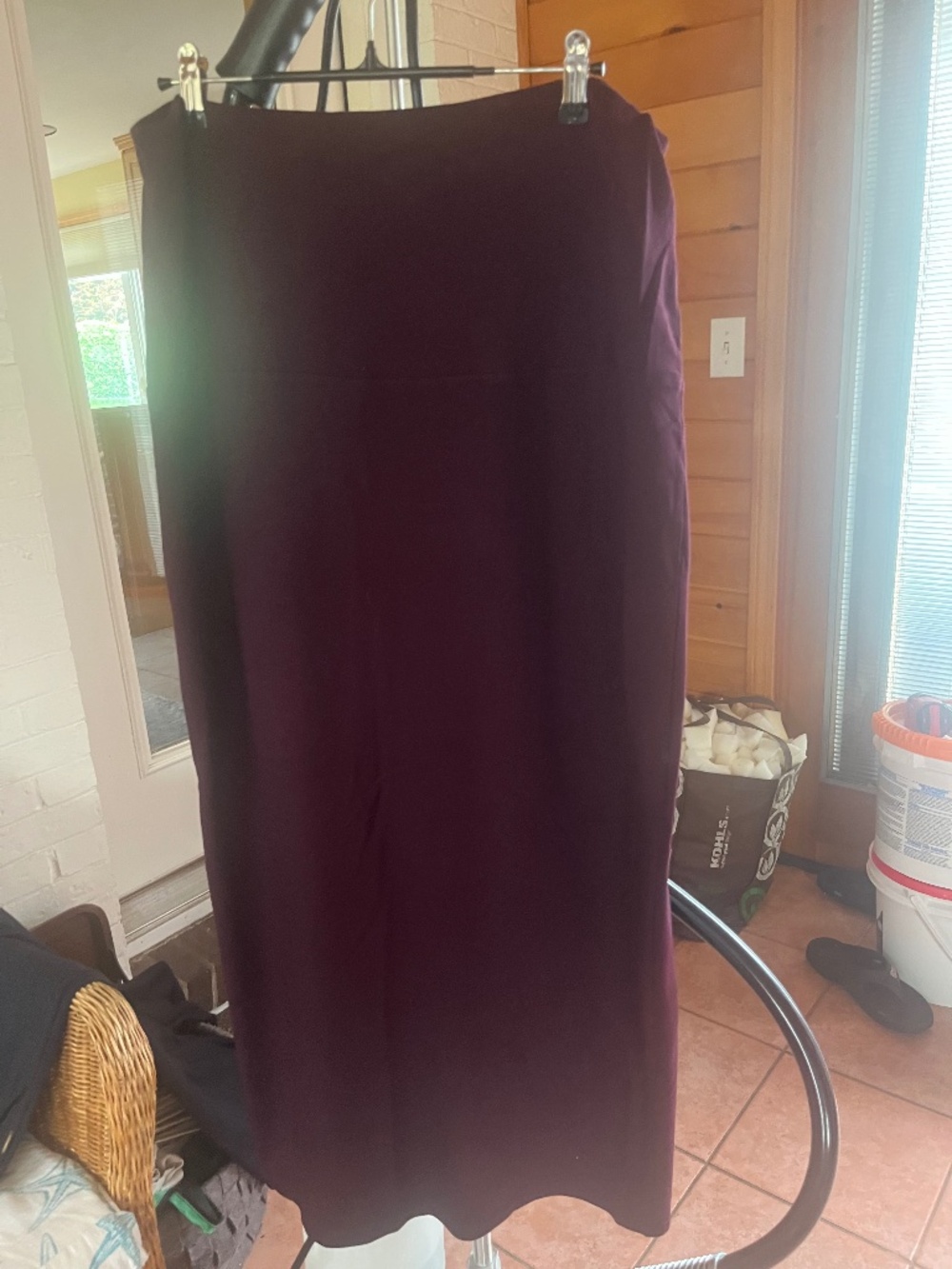 Bleusalt Wine-Red Tube Skirt, XL